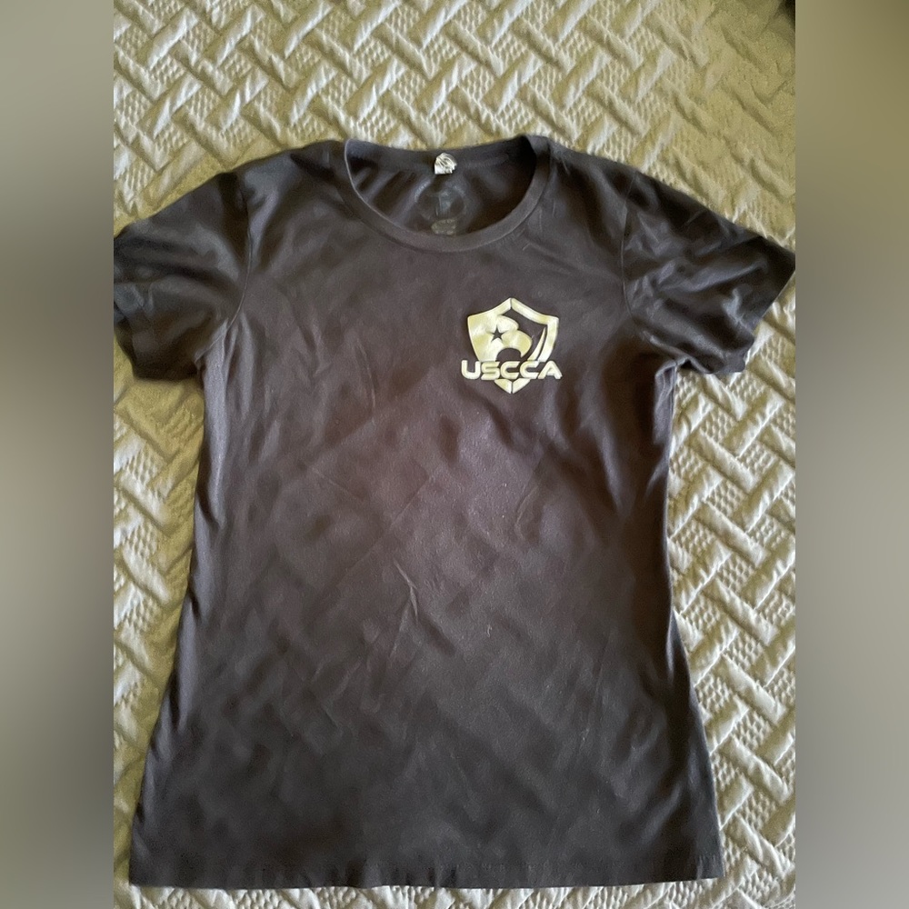 Nine Line t-shirt from USCCA.  Size L but fits like a M